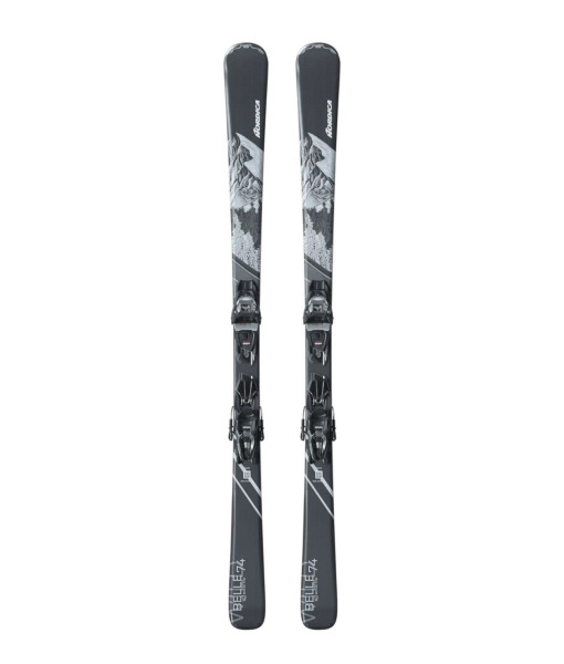 Ski Nordica Wild Belle 74 Noir/Bleu Femme / Fixation TP2 Comp 10