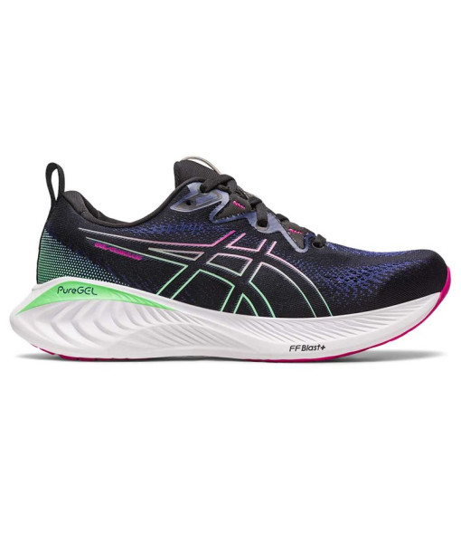 Asics Gel-Cumulus 25 Femme, Noir/Rave Rose