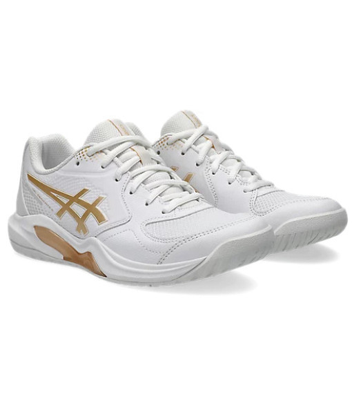 Asics Gel-Dedicate 9 Femme, White/Champagne