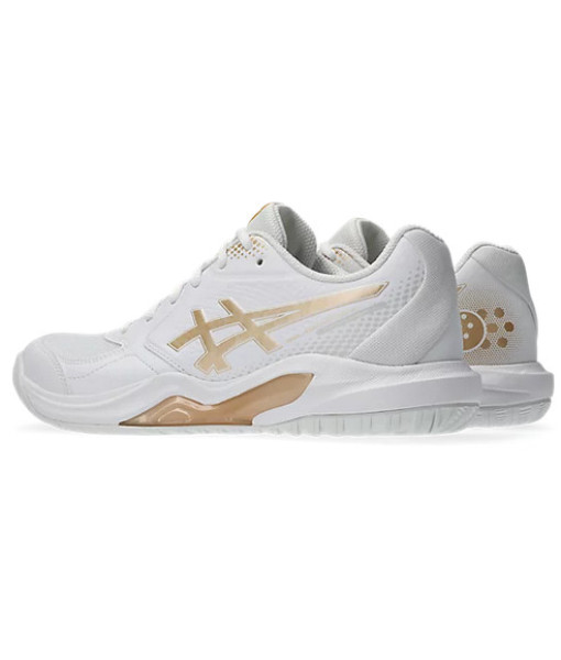 Asics Gel-Dedicate 9 Femme, White/Champagne