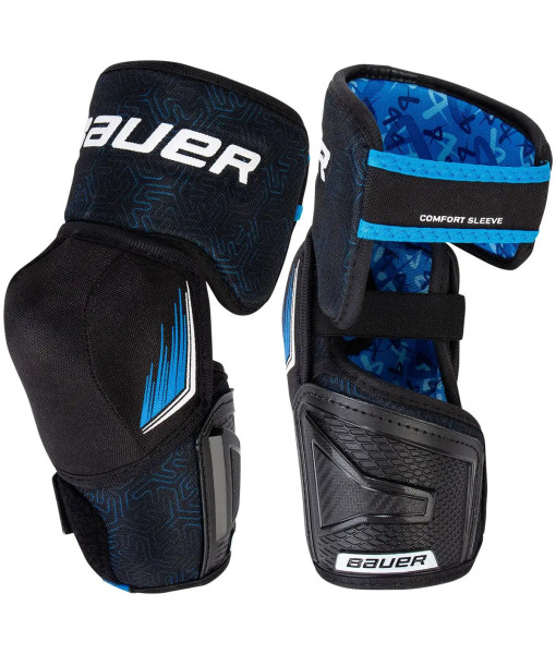 Protège-Coudes Bauer X Intermédiaire, Noir/Bleu
