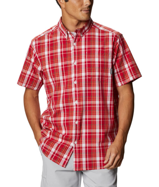 Chemise Columbia Rapid Rivers II Manches Courtes Homme, Mountain Red