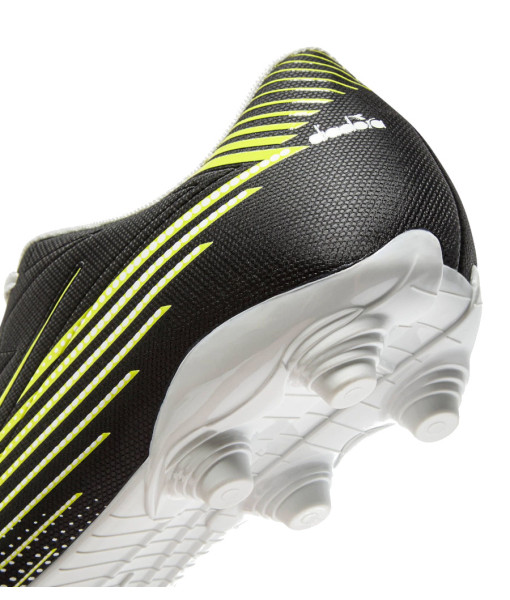 Soulier Soccer Diadora Pichichi 8 MG14 Senior, Noir/Jaune Fluo/Silver
