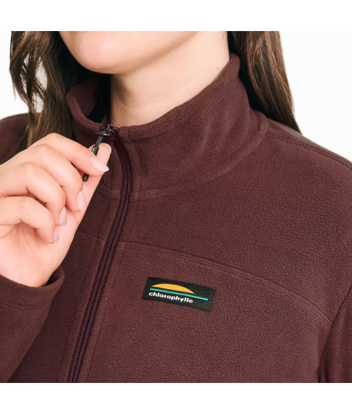 Chandail Chlorophylle Nilas Polaire Zip Femme, Raisin Fonée