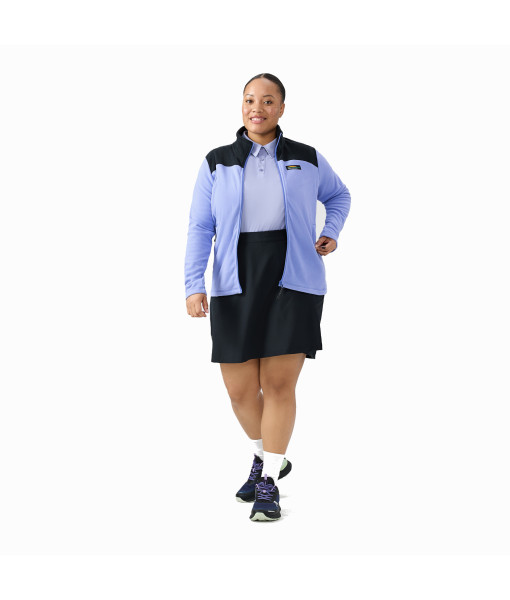Chandail Chlorophylle Nilas Polaire Zip Femme, Pervenche/Noir Pur