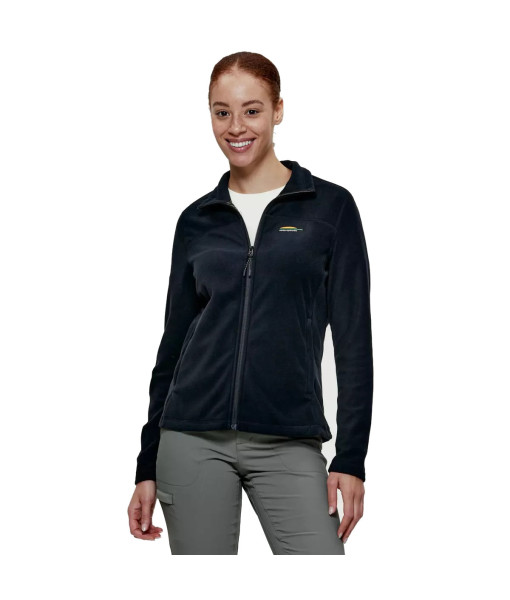 Chandail Chlorophylle Nilas Polaire Zip Femme, Noir Pur