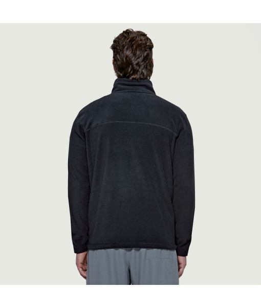 Chandail Chlorophylle Nilas Polaire Zip Homme, Noir Pur