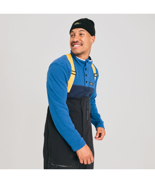 Chandail Chlorophylle Nilas Polaire Snap Homme, Bleu Marine / Quartz Bleu