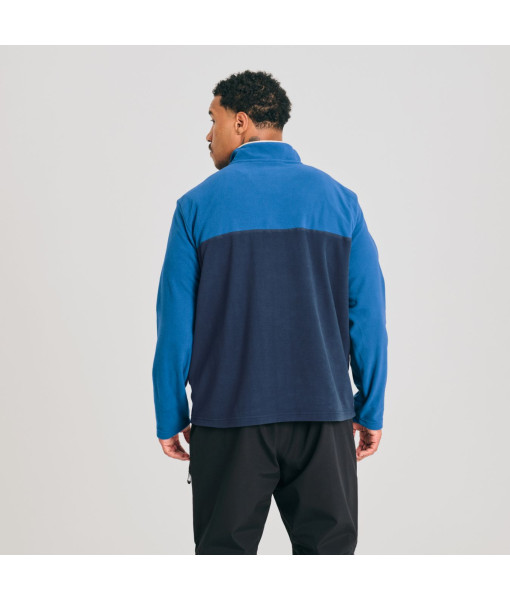 Chandail Chlorophylle Nilas Polaire Snap Homme, Bleu Marine / Quartz Bleu