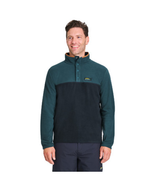 Chandail Chlorophylle Nilas Polaire À Snap Homme, Taïga/Noir Pur