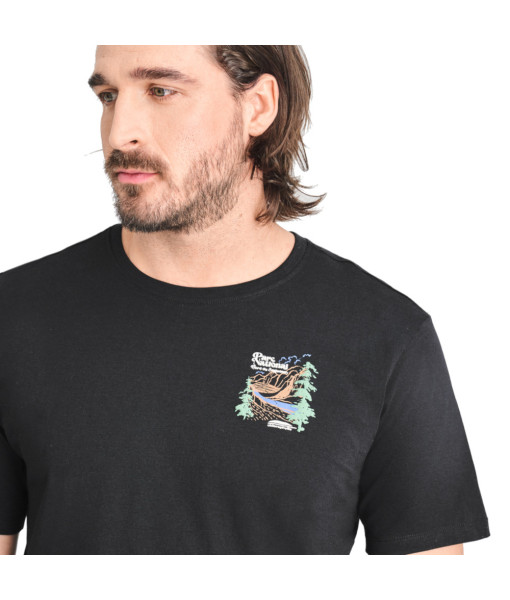 T-shirt Chlorophylle Parc National Homme, Noir Pur
