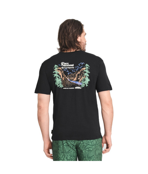 T-shirt Chlorophylle Parc National Homme, Noir Pur