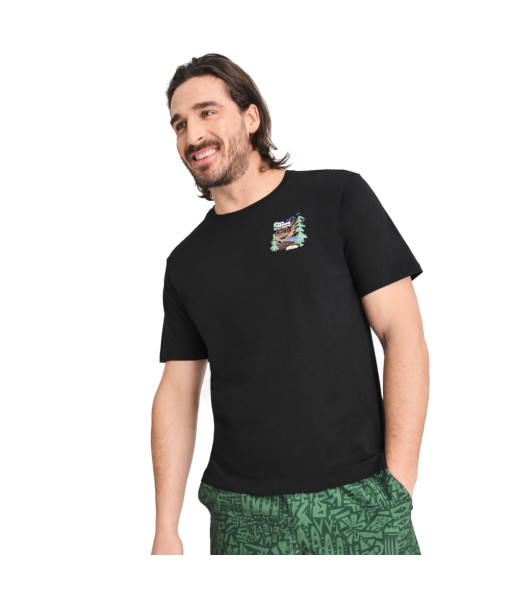 T-shirt Chlorophylle Parc National Homme, Noir Pur