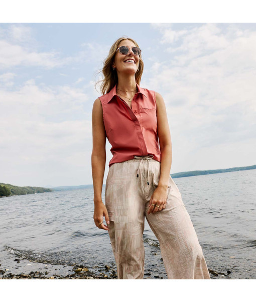 Pantalon Chlorophylle Azimut Jambe Large Femme, Lily Écru