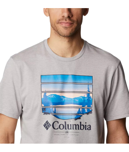 T-Shirt Columbia Path Lake Graphic II Homme, Columbia Grey