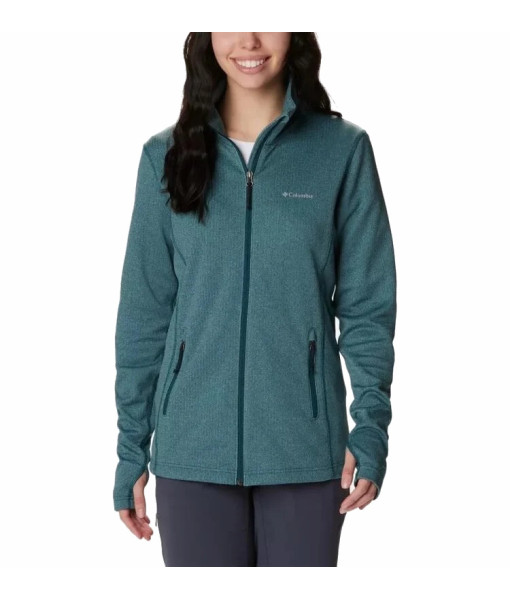 Chandail Columbia Park View Grid Fleece Full Zip Femme, Night Wave