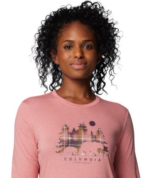 T-shirt Columbia Hidden Haven  Manche Longue Femme, Pink Agave