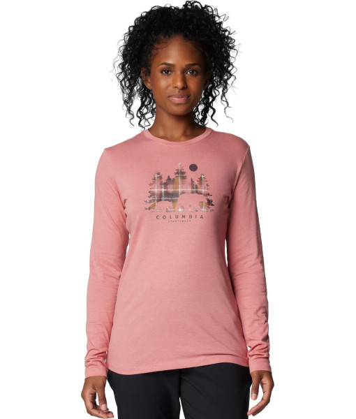 T-shirt Columbia Hidden Haven  Manche Longue Femme, Pink Agave