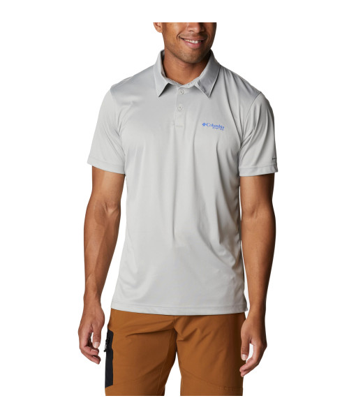 Polo Columbia Terminal Tackle Heather Homme, Cool Grey