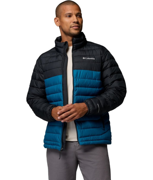 Manteau Columbia Powder Lite II Homme, Bleu Phoenix/Noir