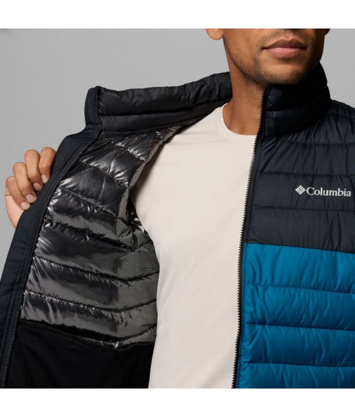 Manteau Columbia Powder Lite II Homme, Bleu Phoenix/Noir