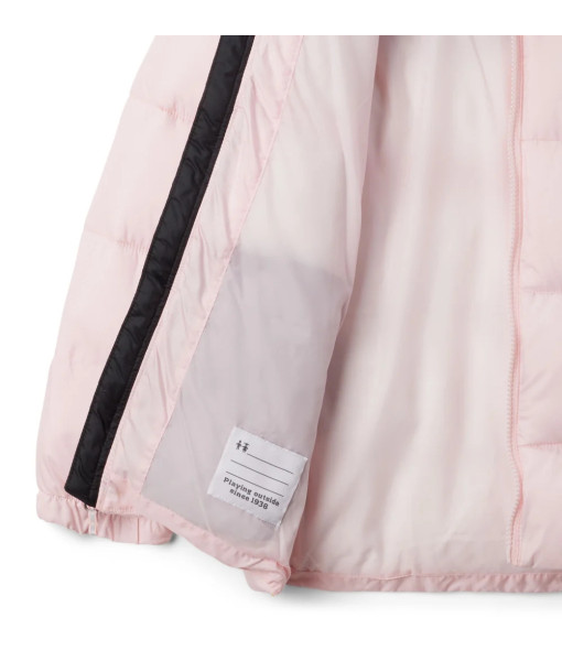 Manteau Columbia Puffect Capuchon Fille, Rose Mineral/ Noir
