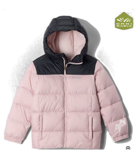 Manteau Columbia Puffect Capuchon Fille, Rose Mineral/ Noir