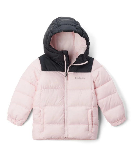 Manteau Columbia Puffect Capuchon Fille, Rose Mineral/ Noir