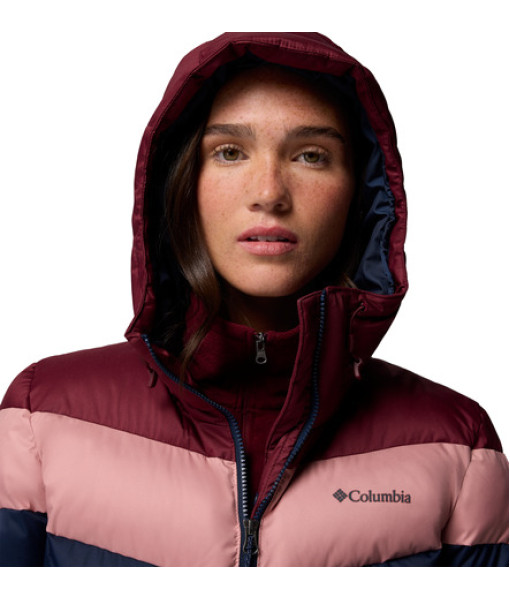 Manteau Columbia Abbott Peak II Isolé Femme, Collegiate Navy/Rich Wine/Eraser Pink