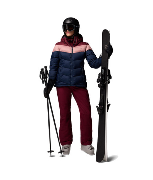 Manteau Columbia Abbott Peak II Isolé Femme, Collegiate Navy/Rich Wine/Eraser Pink