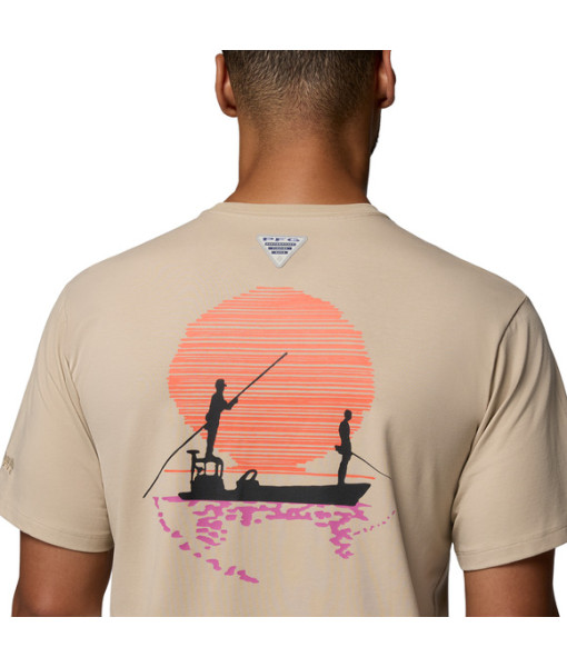 T-shirt Columbia Bonefish Flats Homme, Ancient Fossil