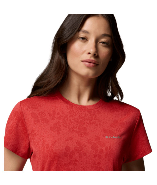 T-shirt Columbia Bluebird Canyon II Femme, Poppy Red