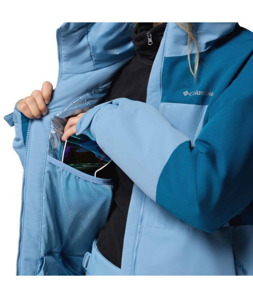 Manteau Columbia Alpine Echo Isolé Femme, Rainy Day/Bleu Phoenix
