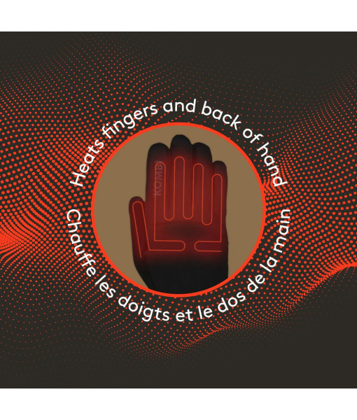 Sous-Gants Kombi Warm-Up Chauffant Adulte, Noir