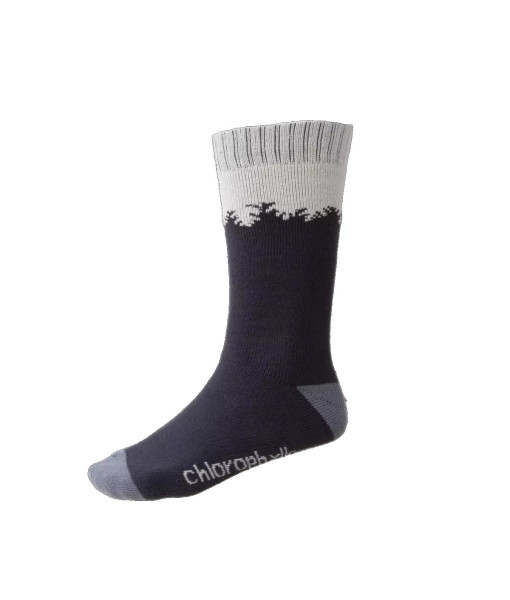 Bas Chlorophylle Foret Mi-Mollet Unisexe, Corbeau