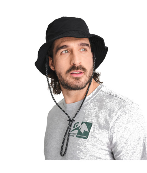 Chapeau Chlorophylle Trek Aventure Unisexe, Noir Pur