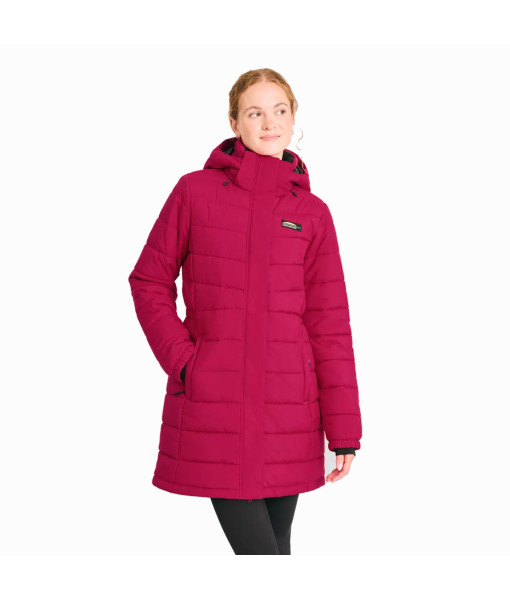 Manteau Chlorophylle Lana Isolé Femme, Rose-Rouge