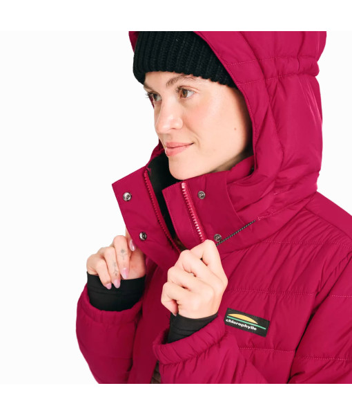 Manteau Chlorophylle Lana Isolé Femme, Rose-Rouge