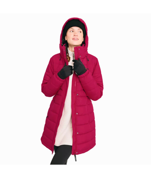 Manteau Chlorophylle Lana Isolé Femme, Rose-Rouge