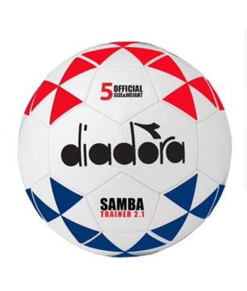 Ballon Soccer Diadora Samba Trainer 2.1, Bleu/Rouge