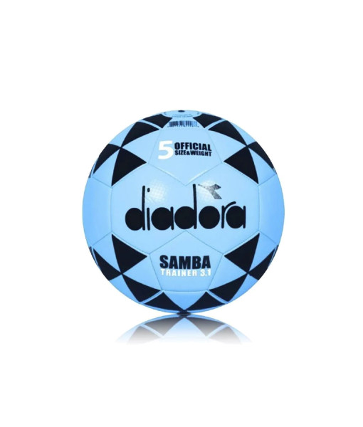 Ballon Soccer Diadora Samba Trainer 3.0, Bleu Ciel/Noir