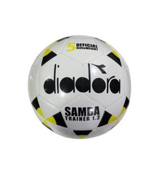 Ballon Soccer Diadora Samba Trainer 1.2, Noir/Jaune