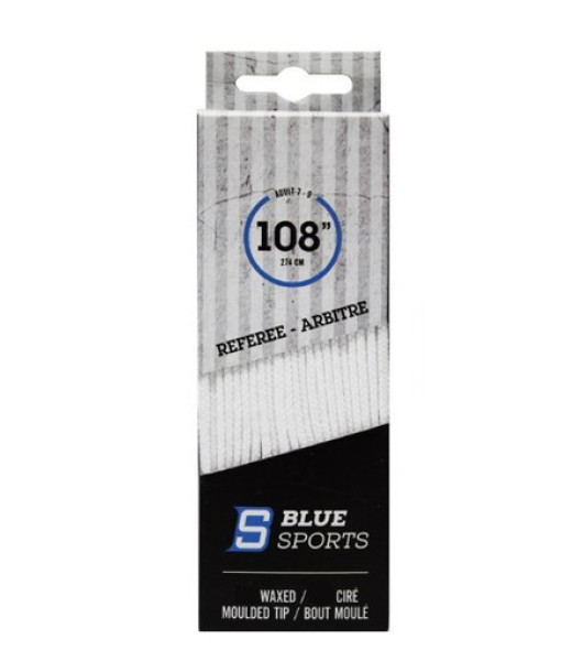 Lacet Arbitre Blue Sports Ciré Blanc, 108