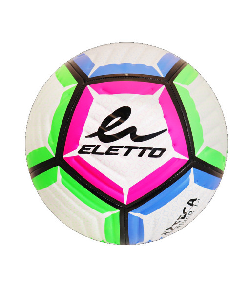 Ballon Soccer Eletto Azteca Trainer, Blanc/Azure/Rose/Vert