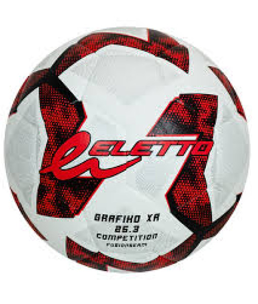 Ballon Soccer Eletto Graphiko XR 25.3, Blanc/Rouge/Noir
