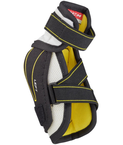 Protège-Coudes CCM Super Tacks AS1 Enfant, Blanc/Jaune
