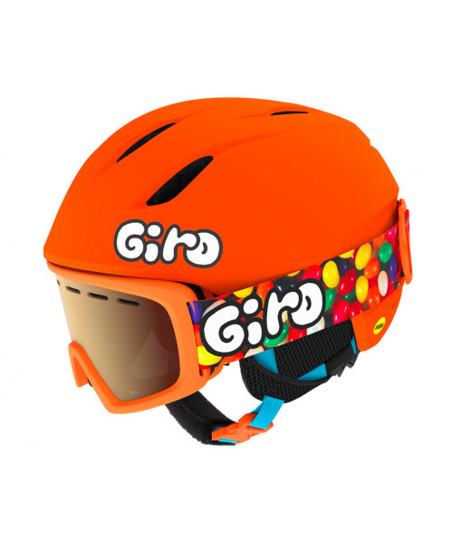 Casque Combo Giro Launch CP Youth Small, Bright Orange / Jelly
