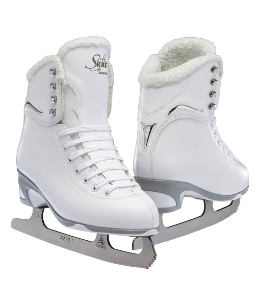 Patin Jackson Softskate 180 Femme, Blanc/Gris