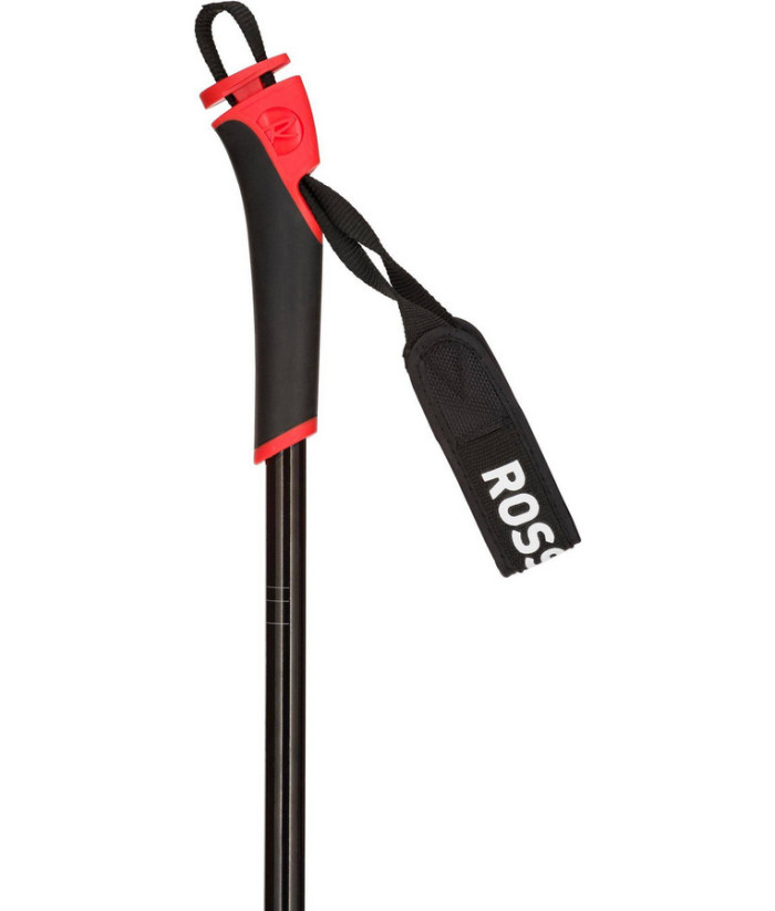 Bâtons De Ski Rossignol FT 600 - 135 Cm, Aluminium Léger, Poignée Double Caoutchouc, Dragonne Rembourrée