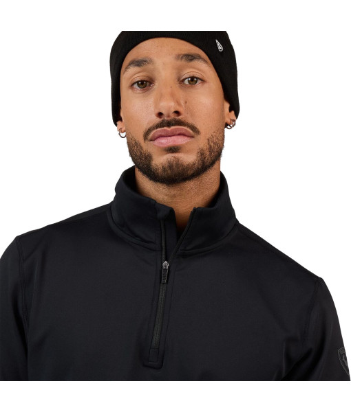 Chandail Rossignol Mid Layer Stretch 1/2 Zip Homme, Noir